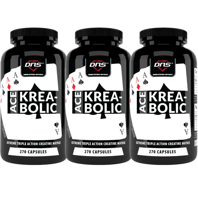 Hovedbilde 3-Pack Ace Krea-Bolic Kreatin - 3 x 270 kapsler