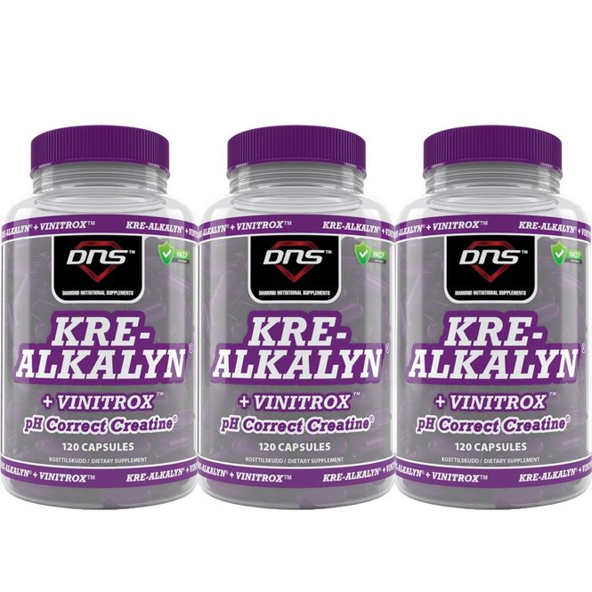 Hovedbilde 3-pack Kre-Alkalyn Vinitrox Kreatin - 3 x 120 kaplser
