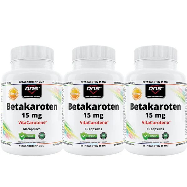 3-pack Betakaroten 15 mg - 3 x 60 kapsler