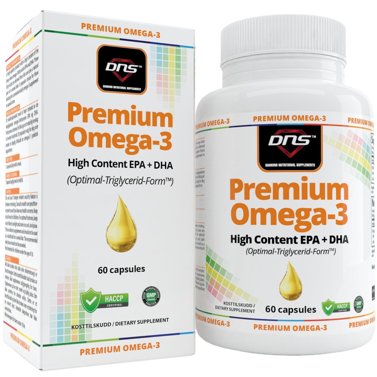 Premium Omega-3 High EPA + DHA - 60 kapsler