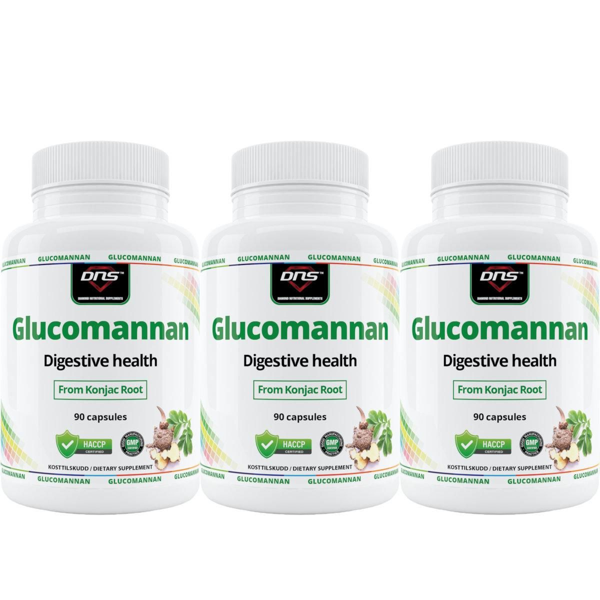 3-pack Glucomannan - Konjac Root - 3 x 90 kapsler