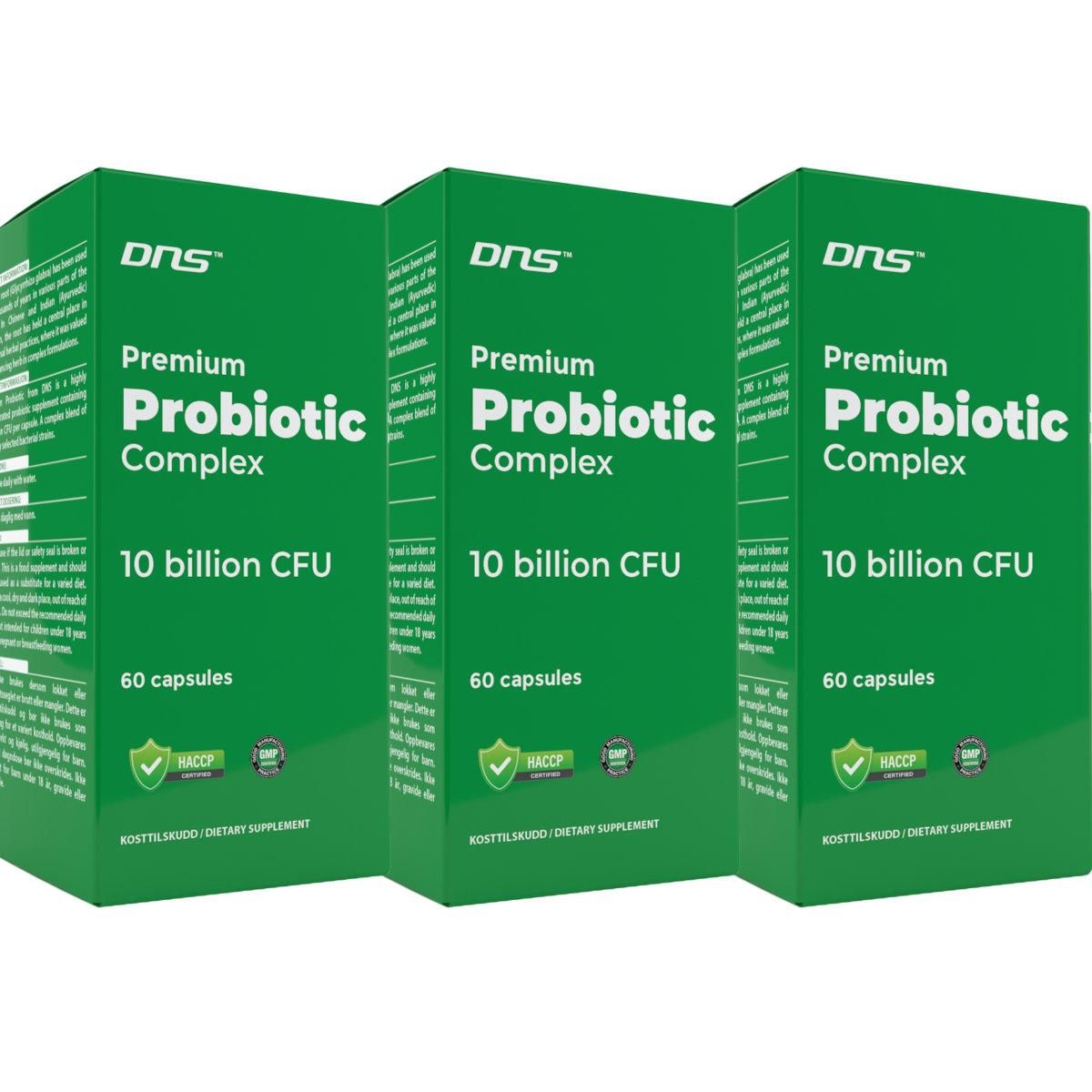 3-pack Premium Probiotic Complex - 3 x 60 kapsler