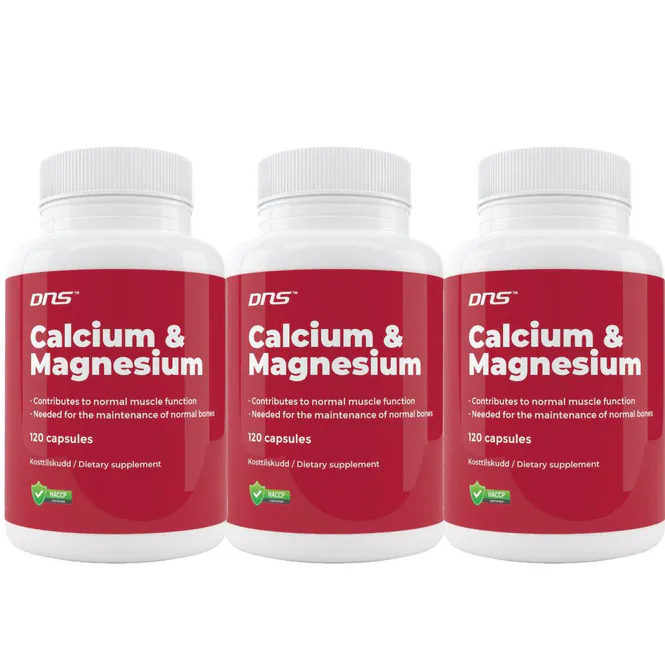 Hovedbilde 3-pack Kalsium & Magnesium - 3 x 120 kapsler