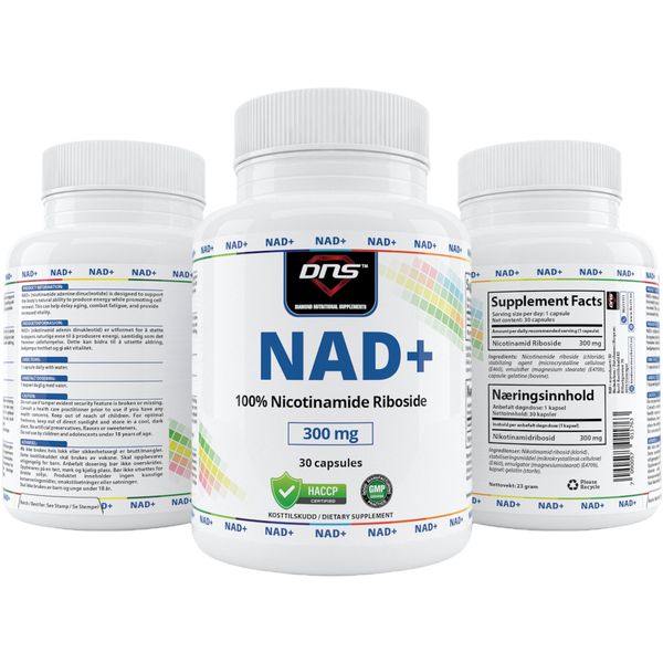 NAD+ 300 mg - 30 kapsler