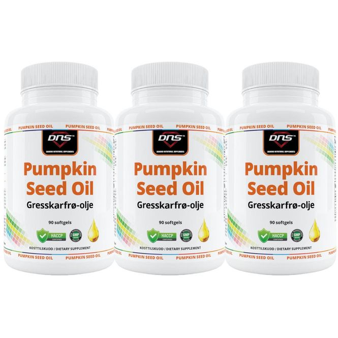 Hovedbilde 3-pack Pumpkin Seed Oil (gresskarfrøolje) - 3 x 90 kapsler