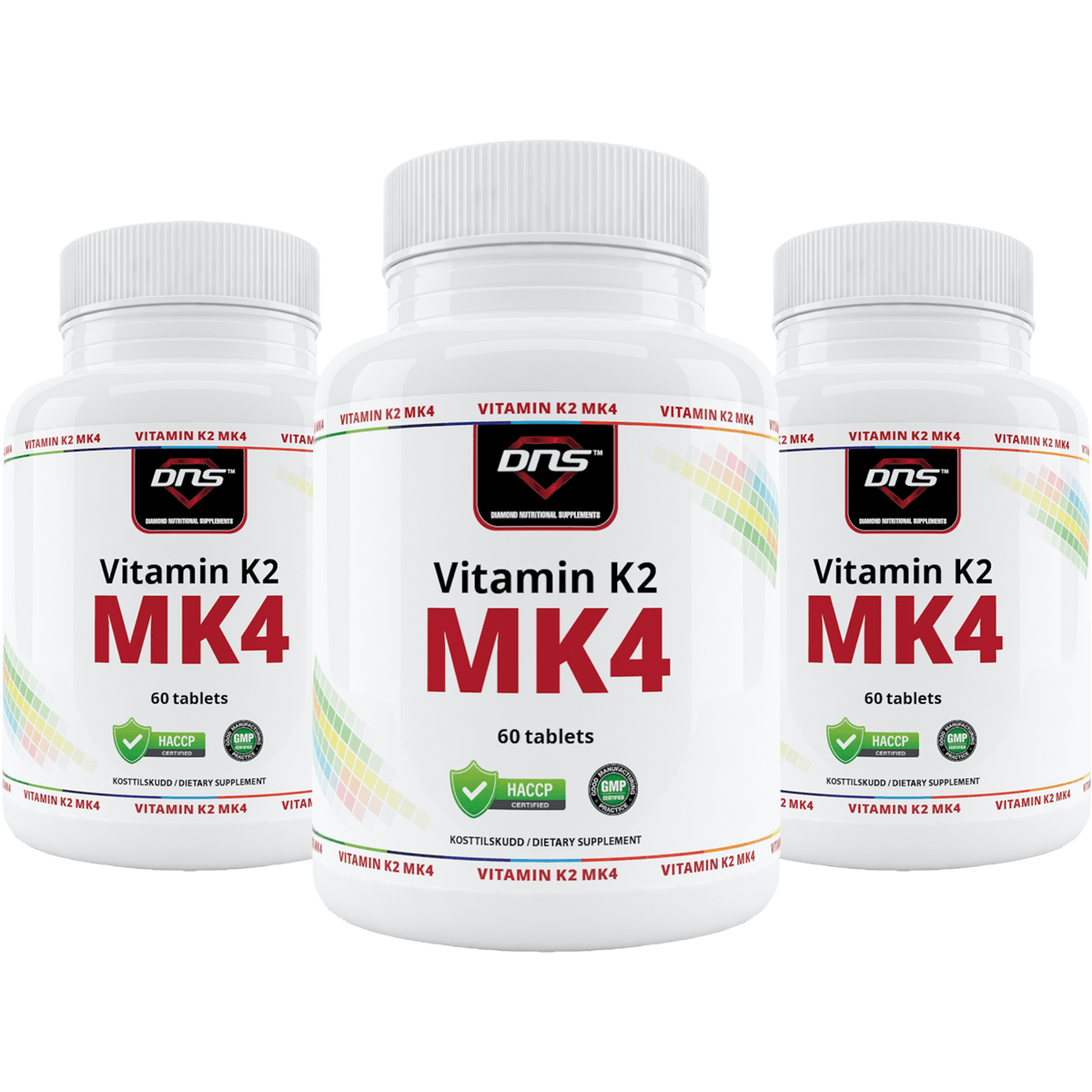 3-pack MK4 VItamin K2 - 3 x 60 tabletter