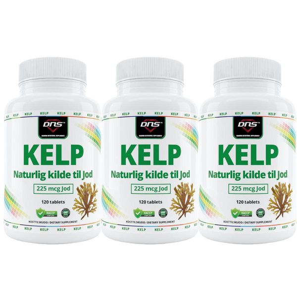 3-pack Kelp - 225 mcg Jod - 120 tabletter